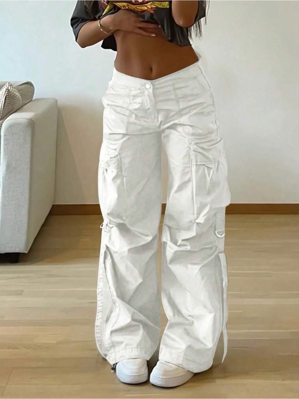 🤍 {White Cargo Pants}